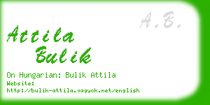 attila bulik business card